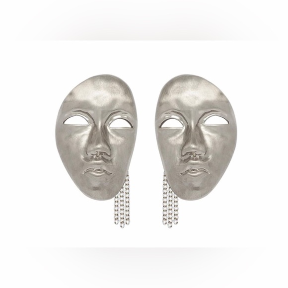 “Phantom of Opera” Silver Theatre Masquerade War Mask Sons of Harpy Tragedy Stud - Picture 9 of 16